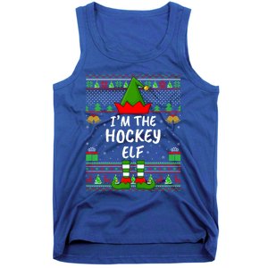 Funny Family Matching Ugly Im The Hockey Elf Christmas Great Gift Tank Top