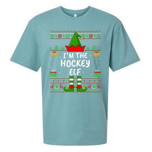 Funny Family Matching Ugly Im The Hockey Elf Christmas Great Gift Sueded Cloud Jersey T-Shirt