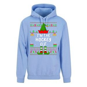 Funny Family Matching Ugly Im The Hockey Elf Christmas Great Gift Unisex Surf Hoodie