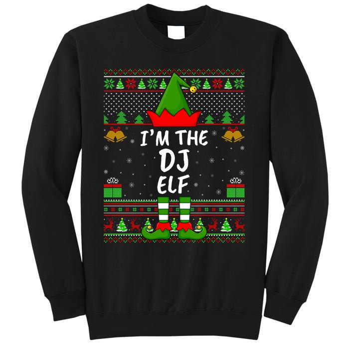 Funny Family Matching Ugly IM The Dj Elf Christmas Sweatshirt