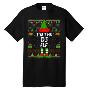 Funny Family Matching Ugly IM The Dj Elf Christmas Tall T-Shirt