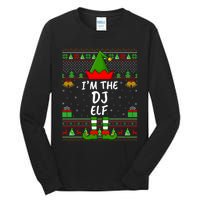 Funny Family Matching Ugly IM The Dj Elf Christmas Tall Long Sleeve T-Shirt