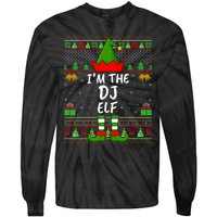 Funny Family Matching Ugly IM The Dj Elf Christmas Tie-Dye Long Sleeve Shirt