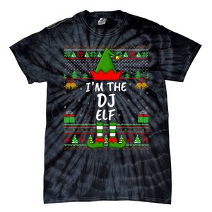 Funny Family Matching Ugly IM The Dj Elf Christmas Tie-Dye T-Shirt