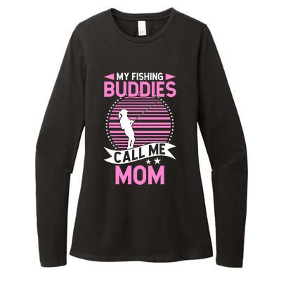 Fisher Funny Mama My Fishing Buddies Call Me Mom Cool Gift Womens CVC Long Sleeve Shirt