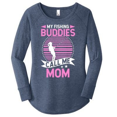 Fisher Funny Mama My Fishing Buddies Call Me Mom Cool Gift Women's Perfect Tri Tunic Long Sleeve Shirt