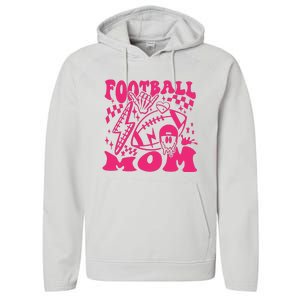 Funny Football Mom Baller Mom Football Game Day Mom Performance Fleece Hoodie