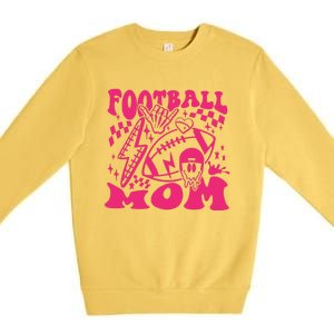 Funny Football Mom Baller Mom Football Game Day Mom Premium Crewneck Sweatshirt