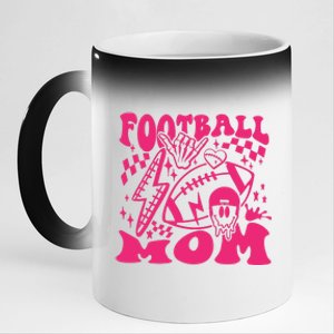 Funny Football Mom Baller Mom Football Game Day Mom 11oz Black Color Changing Mug