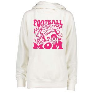 Funny Football Mom Baller Mom Football Game Day Mom Womens Funnel Neck Pullover Hood