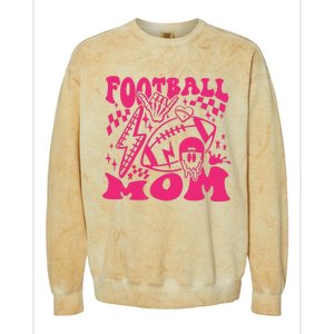 Funny Football Mom Baller Mom Football Game Day Mom Colorblast Crewneck Sweatshirt