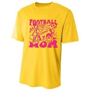 Funny Football Mom Baller Mom Football Game Day Mom Performance Sprint T-Shirt