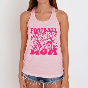 Funny Football Mom Baller Mom Football Game Day Mom Women's Knotted Racerback Tank