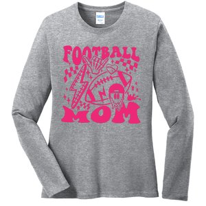 Funny Football Mom Baller Mom Football Game Day Mom Ladies Long Sleeve Shirt