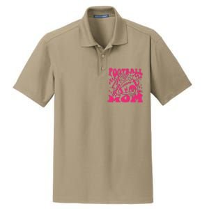 Funny Football Mom Baller Mom Football Game Day Mom Dry Zone Grid Polo