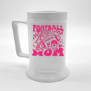 Funny Football Mom Baller Mom Football Game Day Mom Beer Stein