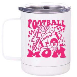 Funny Football Mom Baller Mom Football Game Day Mom 12 oz Stainless Steel Tumbler Cup