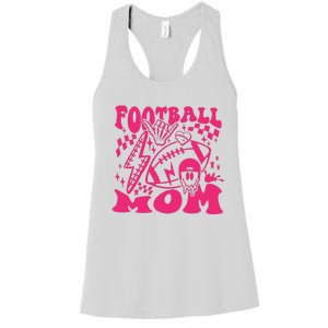 Funny Football Mom Baller Mom Football Game Day Mom Women's Racerback Tank