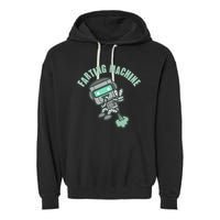 Funny Farting Machine Robot Garment-Dyed Fleece Hoodie
