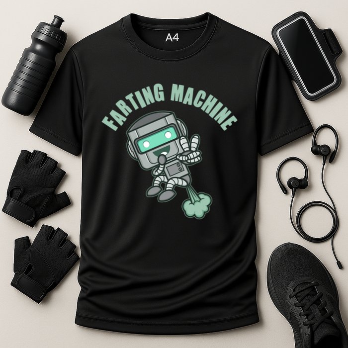 Funny Farting Machine Robot Performance Shirt