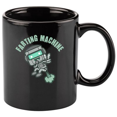 Funny Farting Machine Robot 11oz C Handle Ceramic Mug