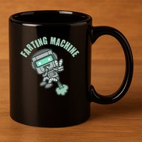Funny Farting Machine Robot 11oz C Handle Ceramic Mug