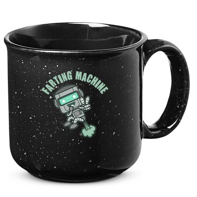 Funny Farting Machine Robot 15oz Campfire Ceramic Mug