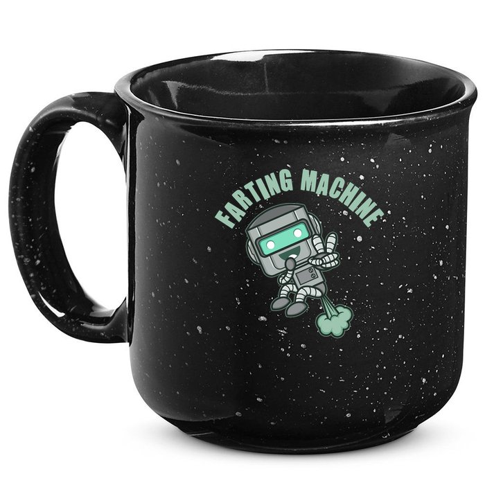 Funny Farting Machine Robot 15oz Campfire Ceramic Mug