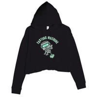 Funny Farting Machine Robot Crop Fleece Hoodie