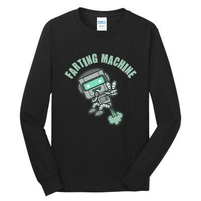 Funny Farting Machine Robot Tall Long Sleeve T-Shirt