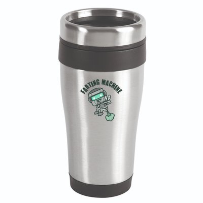 Funny Farting Machine Robot 16oz Travel Tumbler