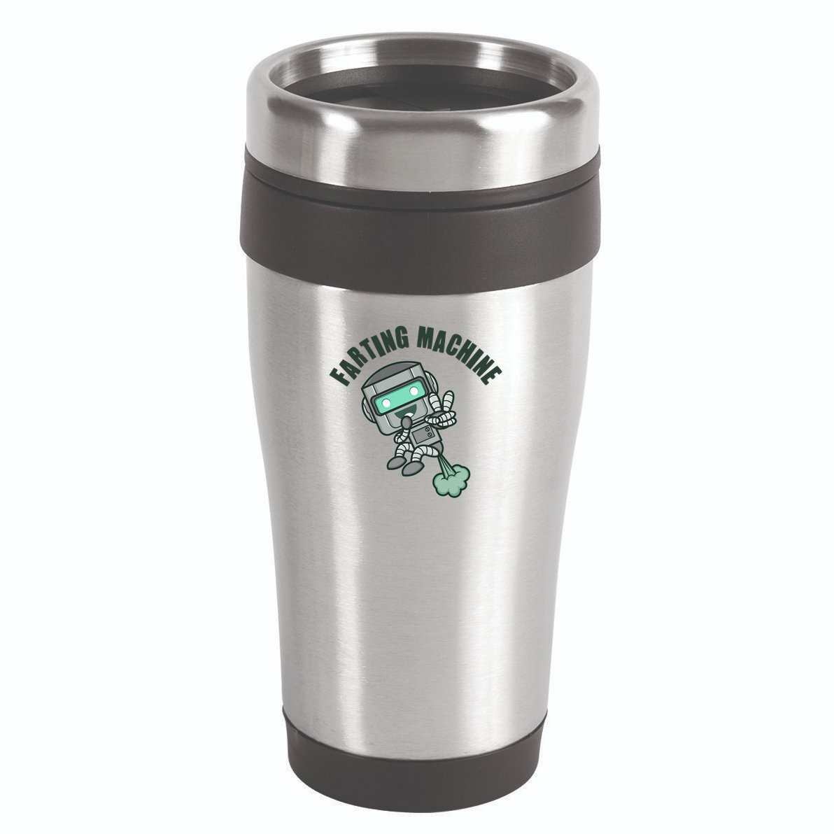 Funny Farting Machine Robot 16oz Travel Tumbler