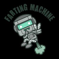 Funny Farting Machine Robot 16oz Travel Tumbler