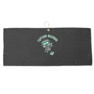 Funny Farting Machine Robot Large Microfiber Waffle Golf Towel