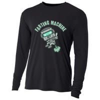 Funny Farting Machine Robot Cooling Performance Long Sleeve Crew