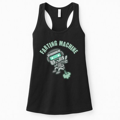 Funny Farting Machine Robot Womens Tank Top