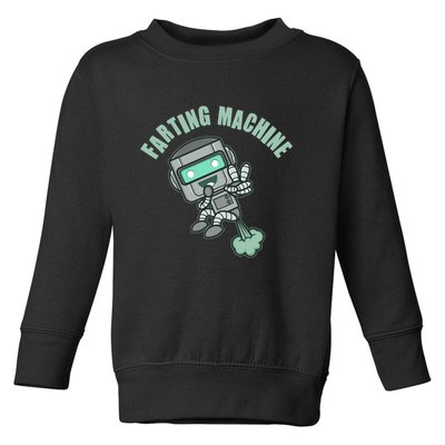 Funny Farting Machine Robot Toddler Sweatshirt
