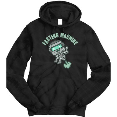 Funny Farting Machine Robot Tie Dye Hoodie