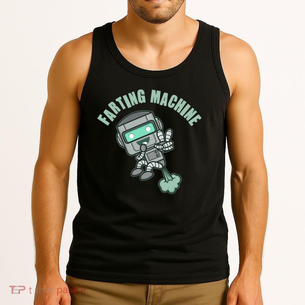 Funny Farting Machine Robot Tank Top