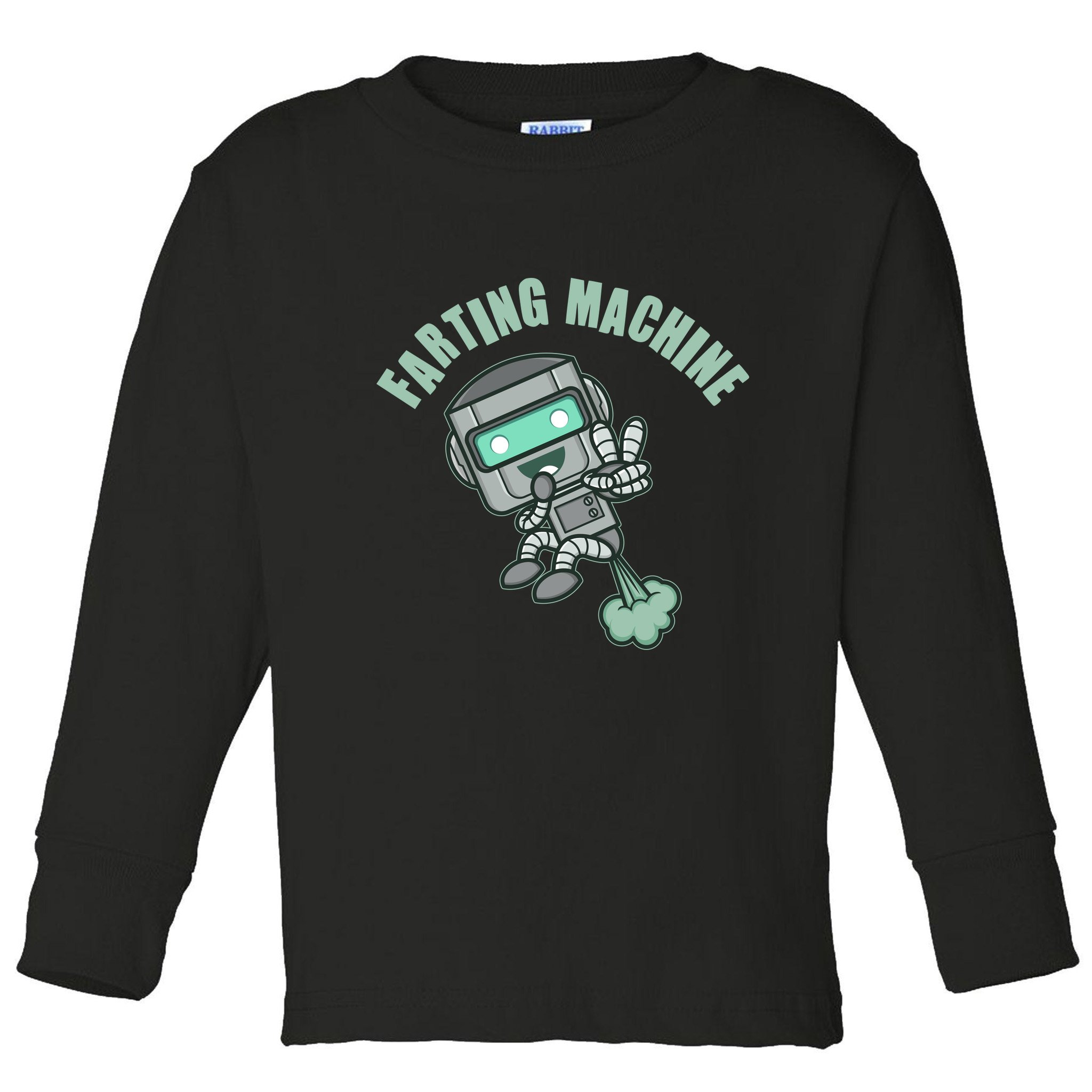Funny Farting Machine Robot Toddler Long Sleeve Shirt