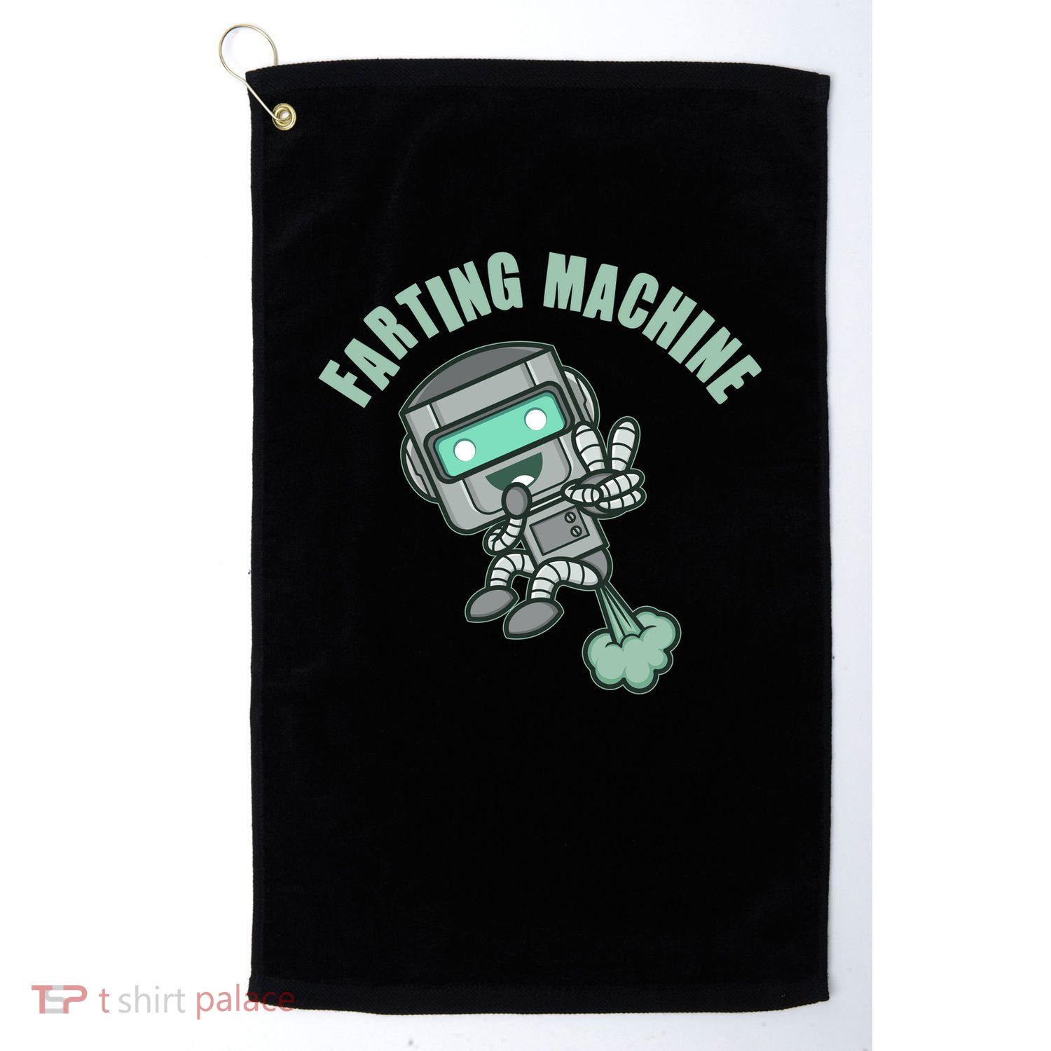 Funny Farting Machine Robot Golf Towel