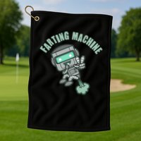 Funny Farting Machine Robot Golf Towel
