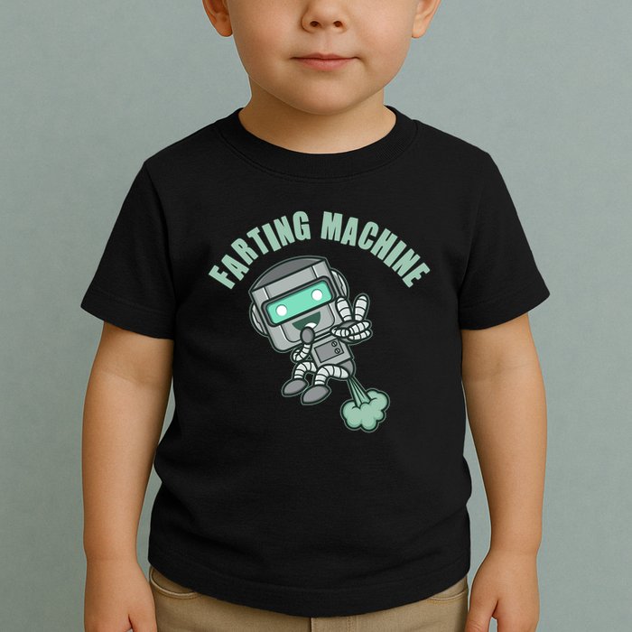 Funny Farting Machine Robot Toddler T-Shirt