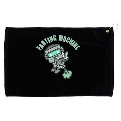 Funny Farting Machine Robot Grommeted Golf Towel