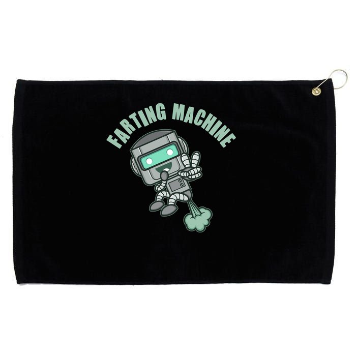Funny Farting Machine Robot Grommeted Golf Towel