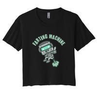Funny Farting Machine Robot Crop Top