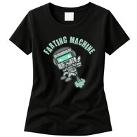 Funny Farting Machine Robot Womens T-Shirt