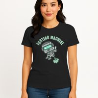 Funny Farting Machine Robot Womens T-Shirt
