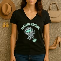 Funny Farting Machine Robot Women's V-Neck T-Shirt