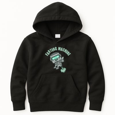 Funny Farting Machine Robot Kids Hoodie